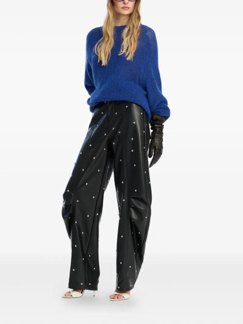 ROTATE BIRGER CHRISTENSEN logo-patch sweater - Blue