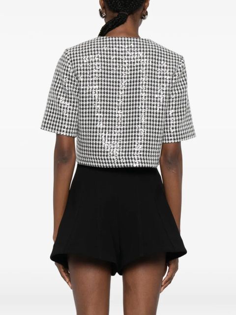 SANDRO houndstooth-pattern jacket - Black