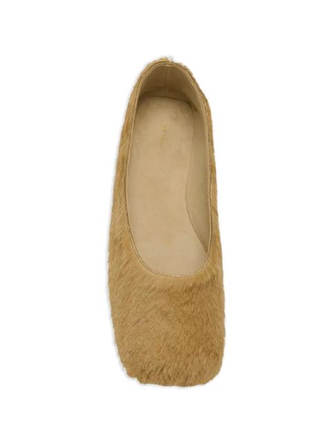 The Row furry ballet flats - Neutrals