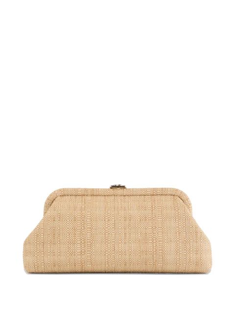 Jimmy Choo Skylar logo-plaque clutch bag - Neutrals