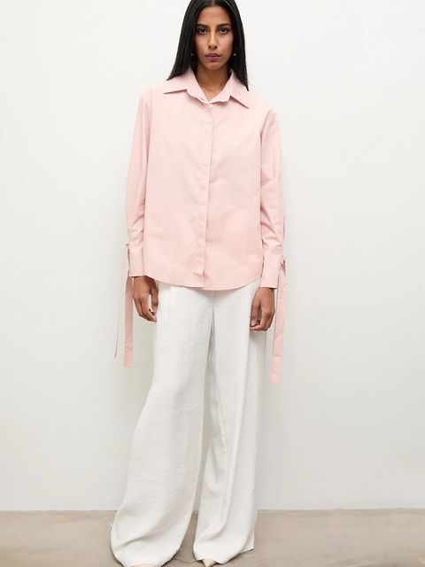 Answear.LAB koszula damska kolor różowy relaxed z kołnierzykiem klasycznym