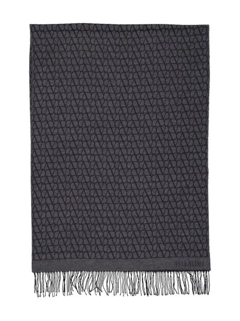 Valentino Garavani wool-cashmere scarf - Grey - zdjęcie produktu nr 1