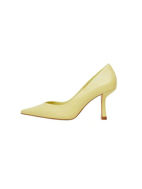 Skórzane buty na obcasie