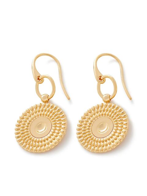 Monica Vinader Juno gold vermeil disc earrings - zdjęcie produktu nr 1