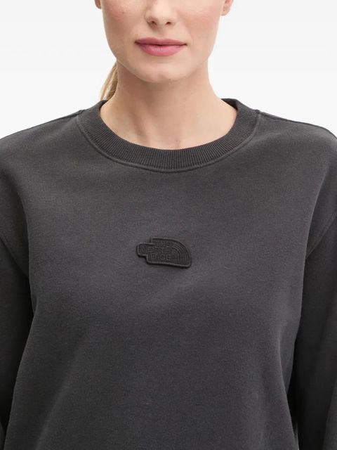The North Face logo-patch crew-neck sweatshirt - Black