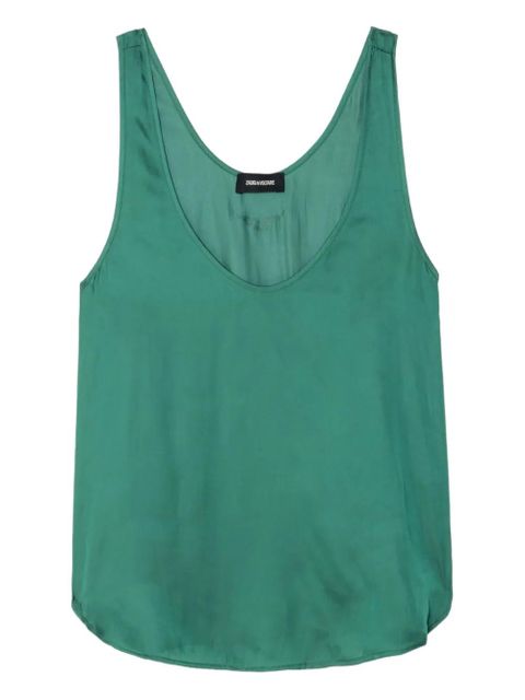 Zadig&Voltaire satin-effect sleeveless top - Green - zdjęcie produktu nr 1