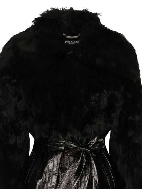 Dolce & Gabbana leather coat - Black - zdjęcie produktu nr 2