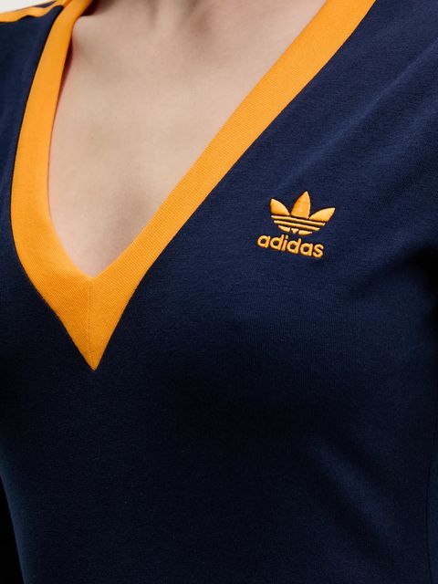 adidas Originals sukienka Essentials kolor granatowy maxi dopasowana JW3669