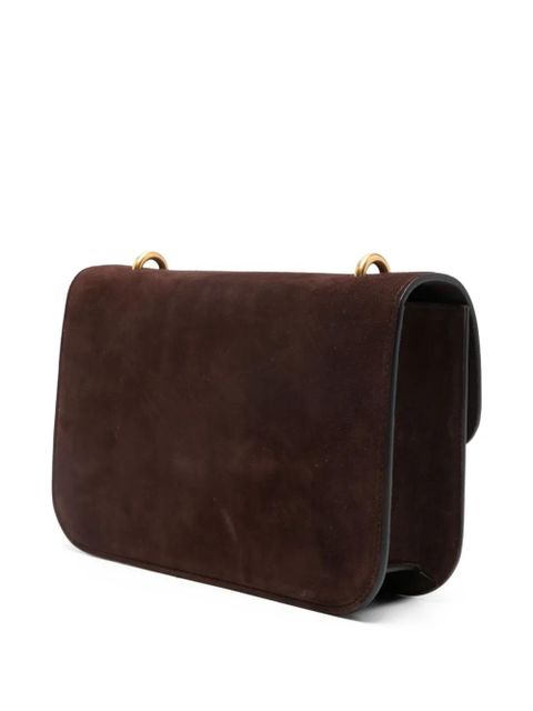 NEOUS suede clasp-fastening shoulder bag - Brown