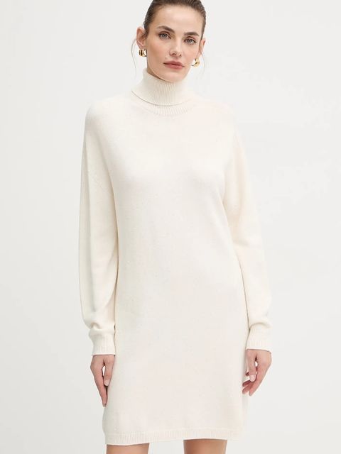 Liu Jo sukienka kolor biały mini oversize MF5484 MA27R