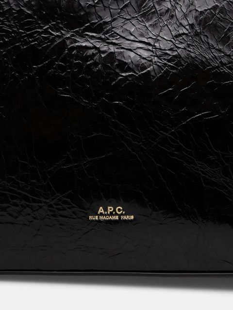 A.P.C. torebka skórzana sac virginie box kolor czarny PXCCK.F67017