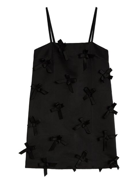 Jil Sander Duchess bow-embellished mini dress - Black - zdjęcie produktu nr 1