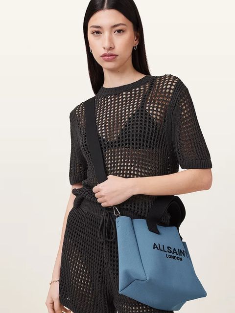 AllSaints torebka IZZY MINI kolor niebieski W237XA