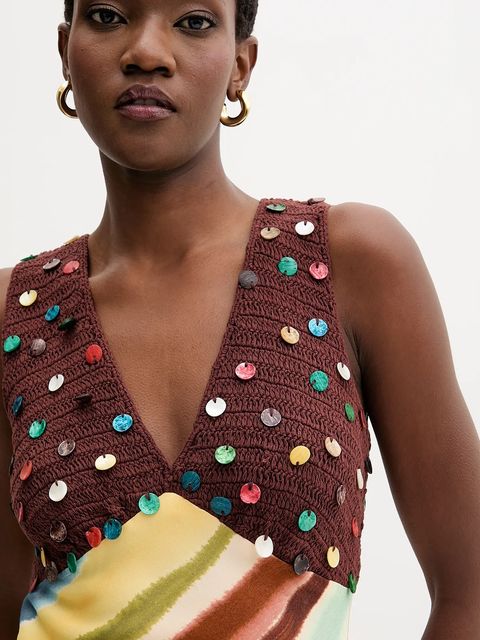 Never Fully Dressed sukienka bawełniana kolor pomarańczowy maxi rozkloszowana NFDDR2267