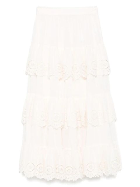 ZIMMERMANN Lucky embroidered skirt - Neutrals - zdjęcie produktu nr 1
