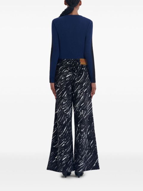 Marni graphic-print wide-leg trousers - Black - zdjęcie produktu nr 2