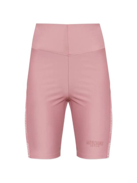 Moschino logo-tape cycling shorts - Pink