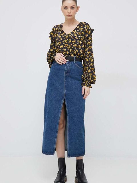 Tommy Hilfiger bluzka damska kolor żółty wzorzysta