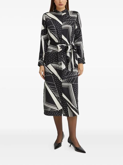 Lauren Ralph Lauren geometric-print midi dress - Black - zdjęcie produktu nr 1