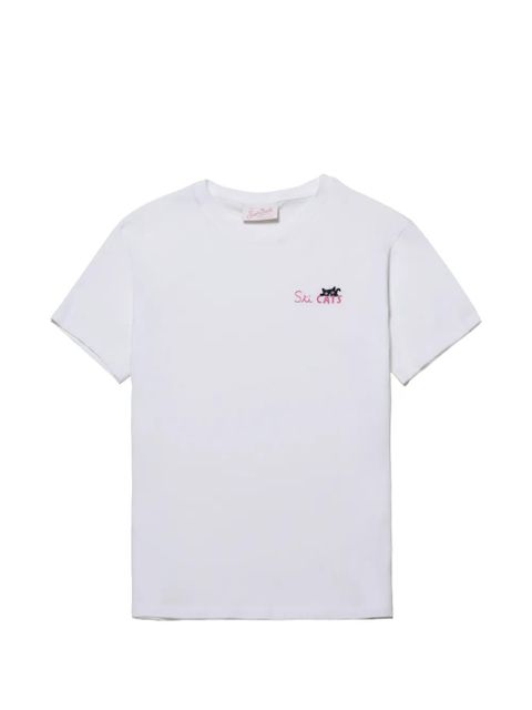 MC2 Saint Barth embroidered-logo T-shirt - White - zdjęcie produktu nr 1