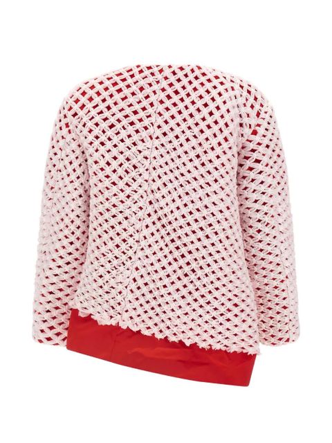 Comme Des Garçons tulle-weave asymmetric blazer - Pink - zdjęcie produktu nr 2