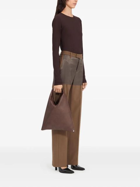 MM6 Maison Margiela two-tone panelled trousers - Brown