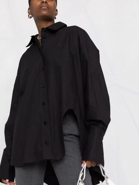 The Attico Diana asymmetric button-up shirt - Black - zdjęcie produktu nr 2
