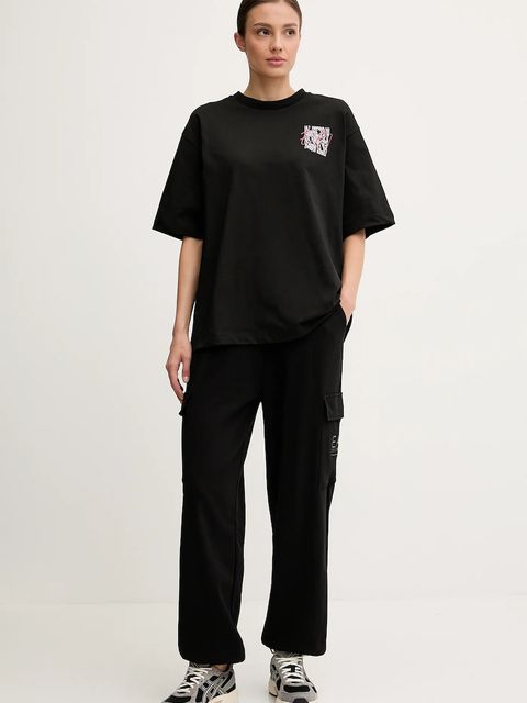 EA7 Emporio Armani t-shirt bawełniany damski kolor czarny AF12957.7W000726 - zdjęcie produktu nr 2