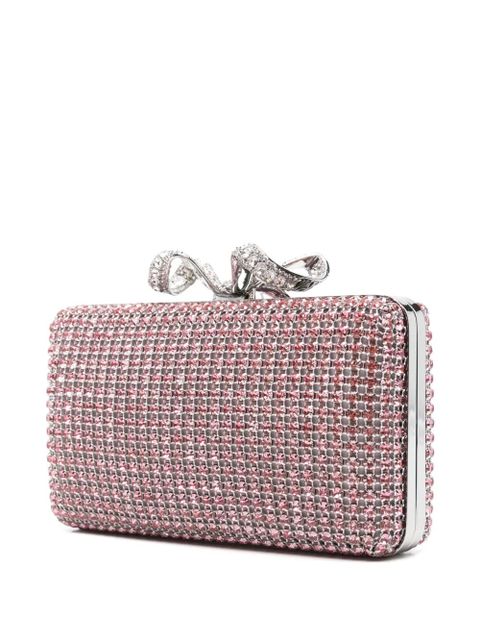 Self-Portrait crystal-embellished clutch bag - Pink - zdjęcie produktu nr 2