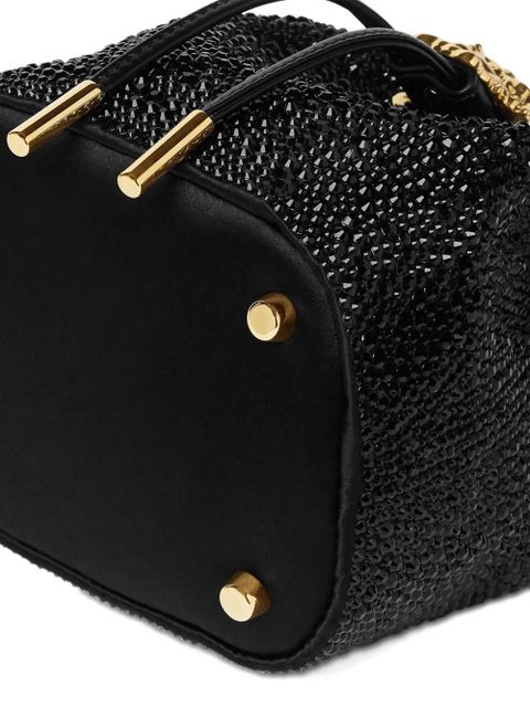 Versace La Medusa crystal-embellished mini bucket bag - Black - zdjęcie produktu nr 2