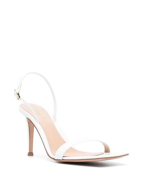 Gianvito Rossi Ribbon Stiletto 85mm leather sandals - White