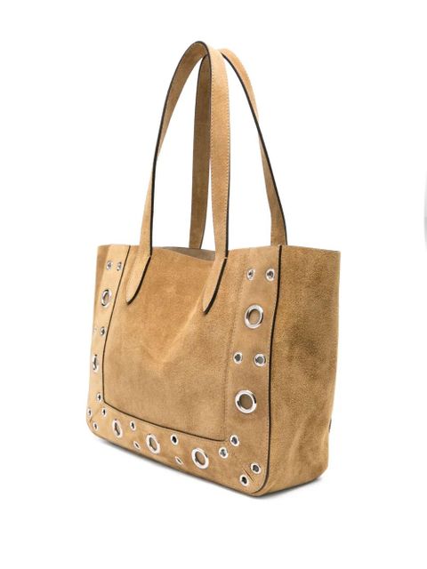 Valentino Garavani large Nellcôte eyelet-embellished tote bag - Neutrals
