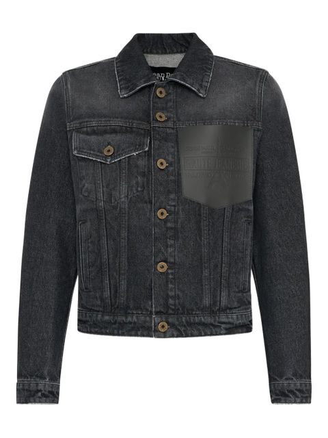 Jean Paul Gaultier Haute Jeanerie leather-pocket denim jacket - Black - zdjęcie produktu nr 1