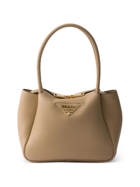 Prada leather logo-detail tote bag - Neutrals - zdjęcie produktu nr 1