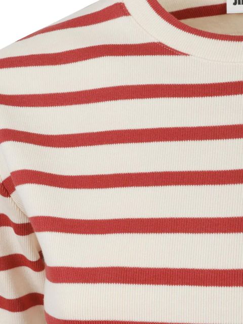 Jil Sander striped ribbed T-shirt - Neutrals