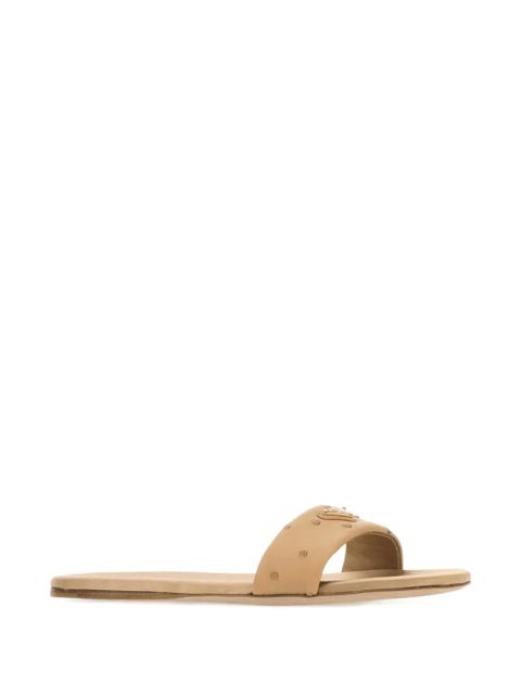 Prada studded leather sandals - Neutrals