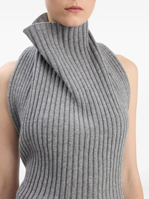 Victoria Beckham drop-waist straight-leg trousers - Grey