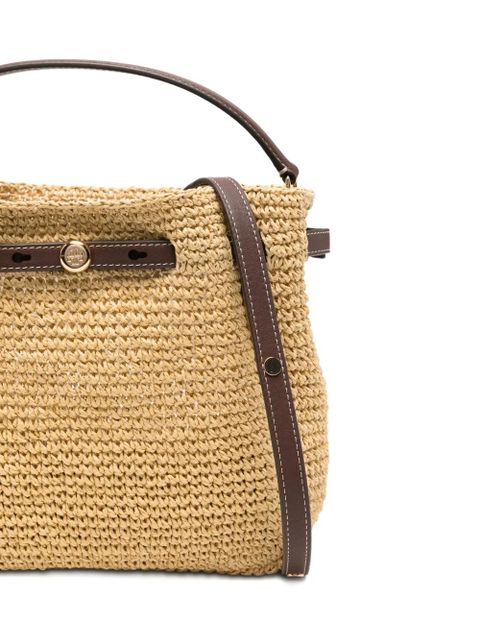 Tory Burch Romy straw bucket bag - Neutrals