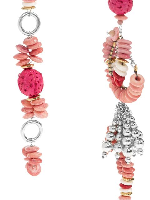 ISABEL MARANT Lyna beaded drop earrings - Silver