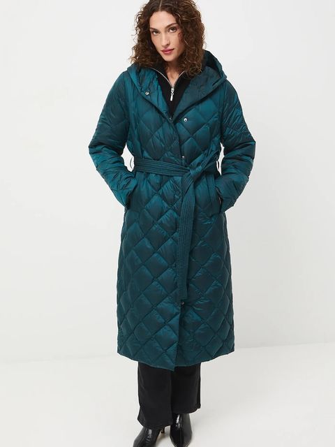 Medicine płaszcz puchowy damski kolor turkusowy - zdjęcie produktu nr 2