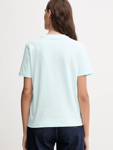 Calvin Klein Jeans t-shirt bawełniany damski kolor turkusowy LV047B865G