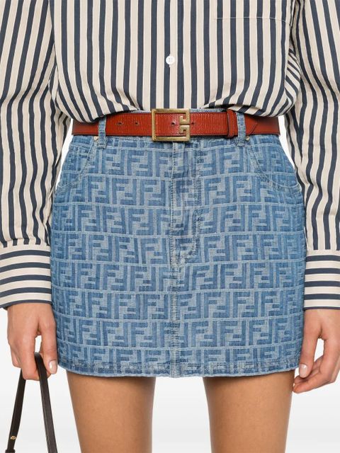FENDI FF-motif mini skirt - Blue