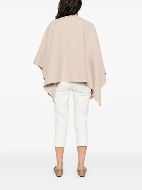Max Mara asymmetric-hem poncho - Neutrals - zdjęcie produktu nr 2