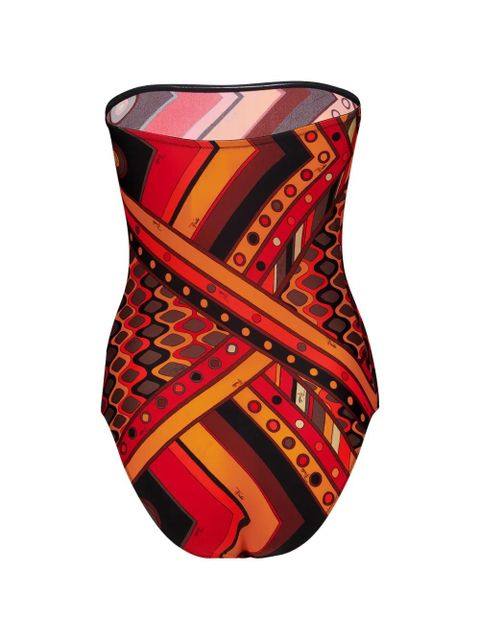 PUCCI Vivara-print strapless swimsuit - Red - zdjęcie produktu nr 2