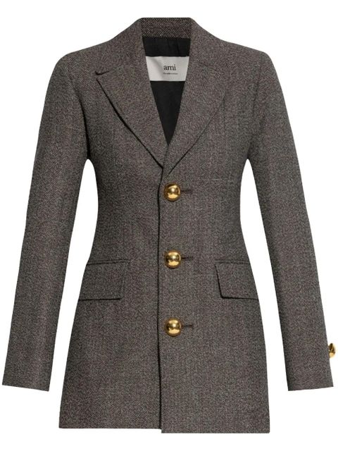 AMI Paris single-breasted blazer - Brown - zdjęcie produktu nr 1
