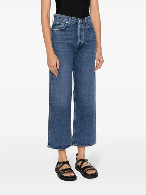 AGOLDE Ren Jean high-rise cropped jeans - Blue