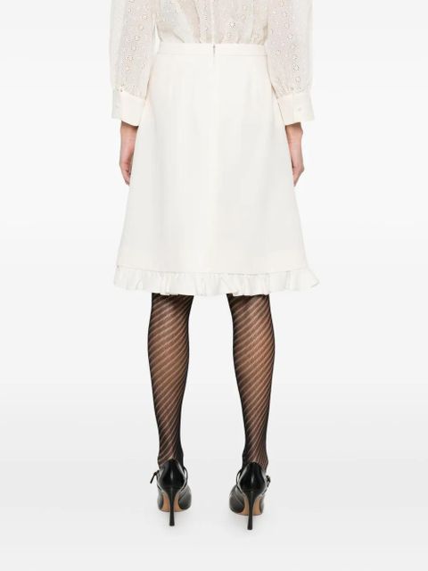 Valentino Garavani ruffled mini skirt - White