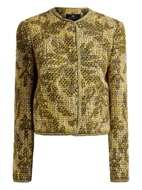 ETRO basketweave jacquard jacket - Green - zdjęcie produktu nr 1