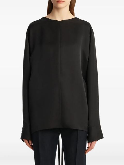 KHAITE tie-back long-sleeve top - Black - zdjęcie produktu nr 1