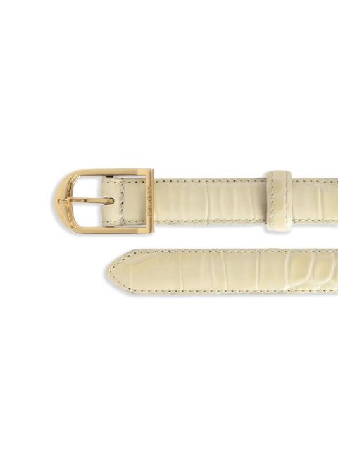 Zadig&Voltaire Rise crocodile-embossed slim belt - Neutrals